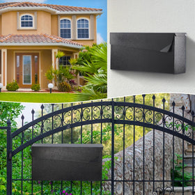 KYODOLED mailbox with zip ties for secure fence mounting