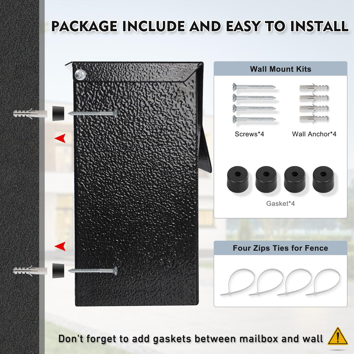 KYODOLED mailbox durability in galvanized steel for long-lasting use