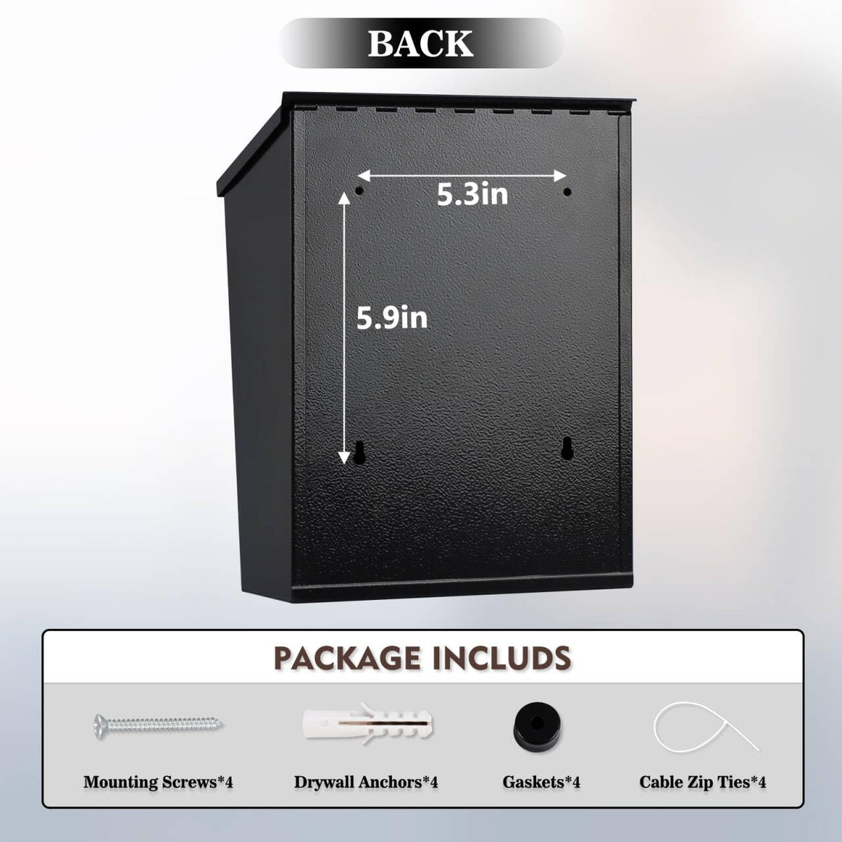 KYODOLED mailbox screw installation, secure fixed mounting for outdoor durability.
