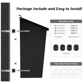 Optimal placement under eaves or porch keeps mail dry