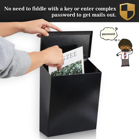 KYODOLED mailbox wide opening, easy mail insertion and retrieval.