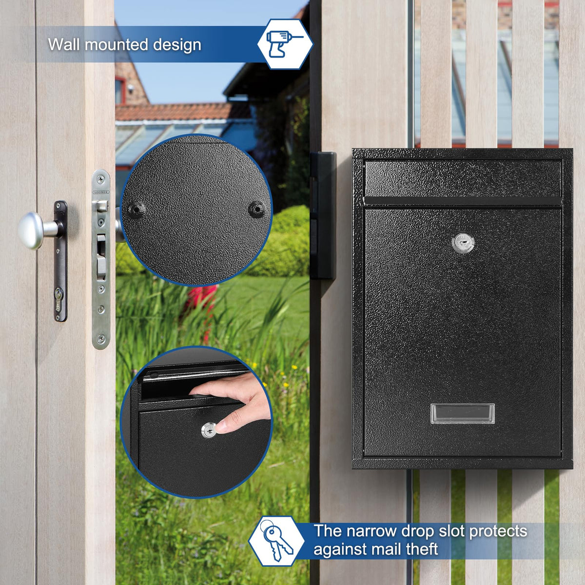 KYODOLED modern exterior mailbox complements property