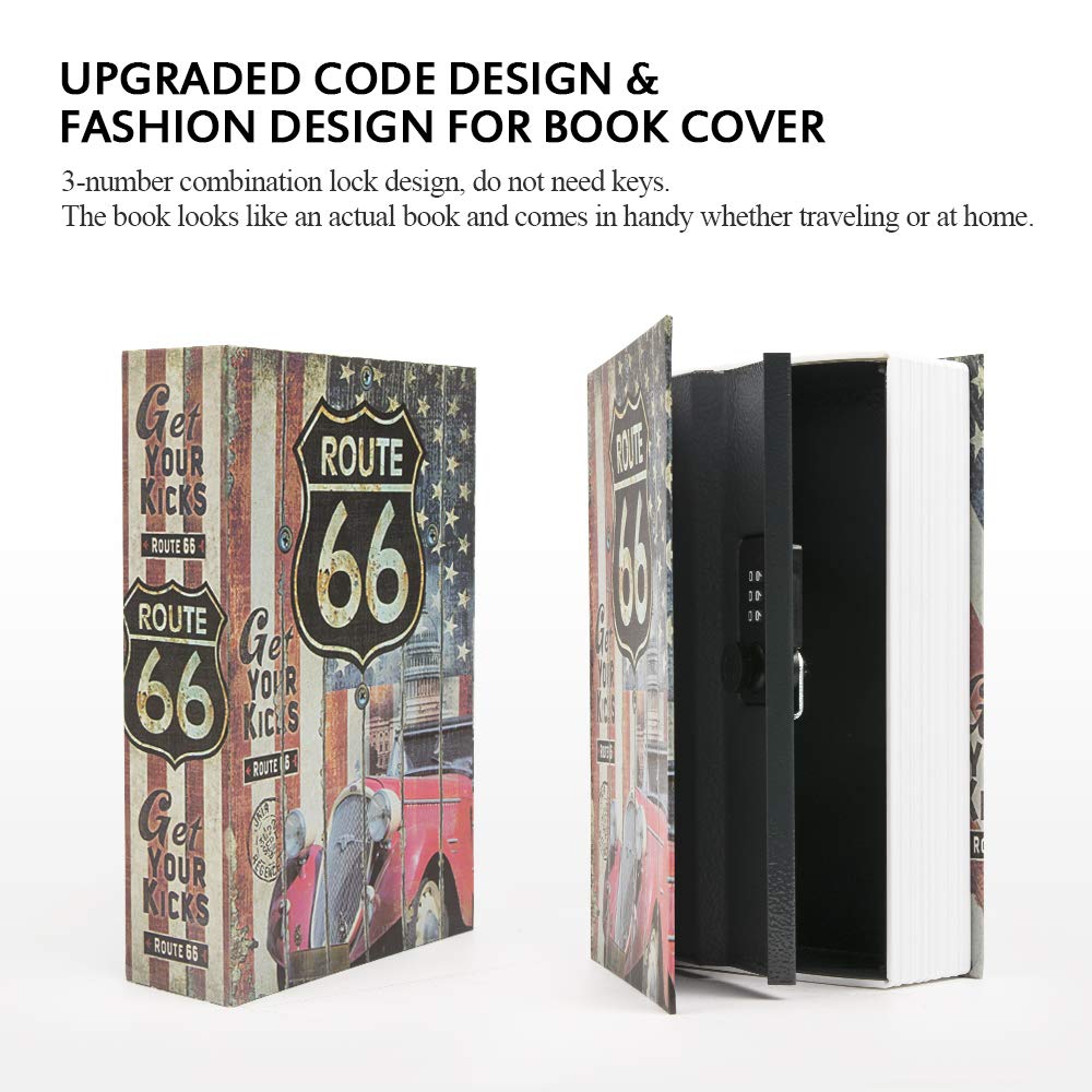KYODOLED Route 66 book safe on shelf blending in with decor