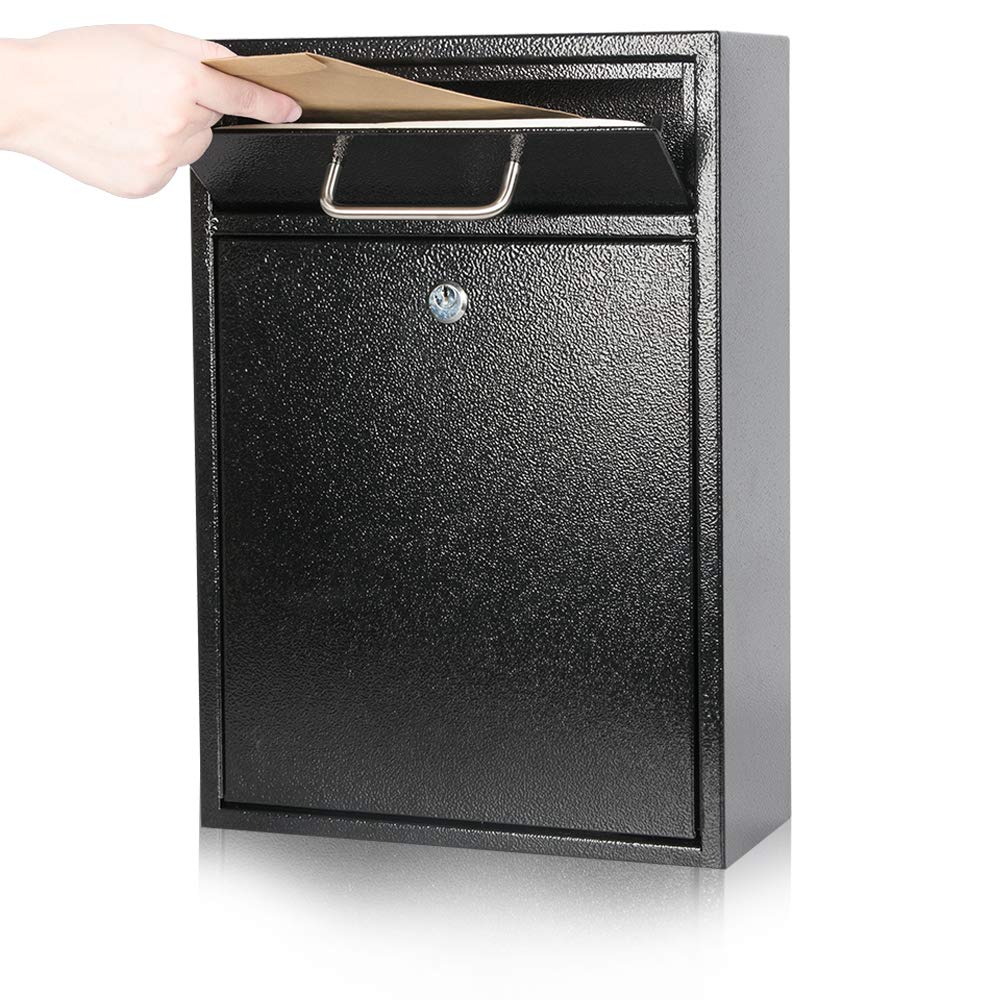 KYODOLED steel key lock mailbox exterior front view for secure mail.