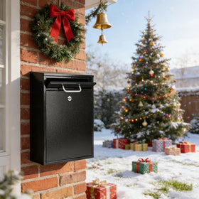 KYODOLED outdoor mailbox mounted on wall shows rust-resistant finish.