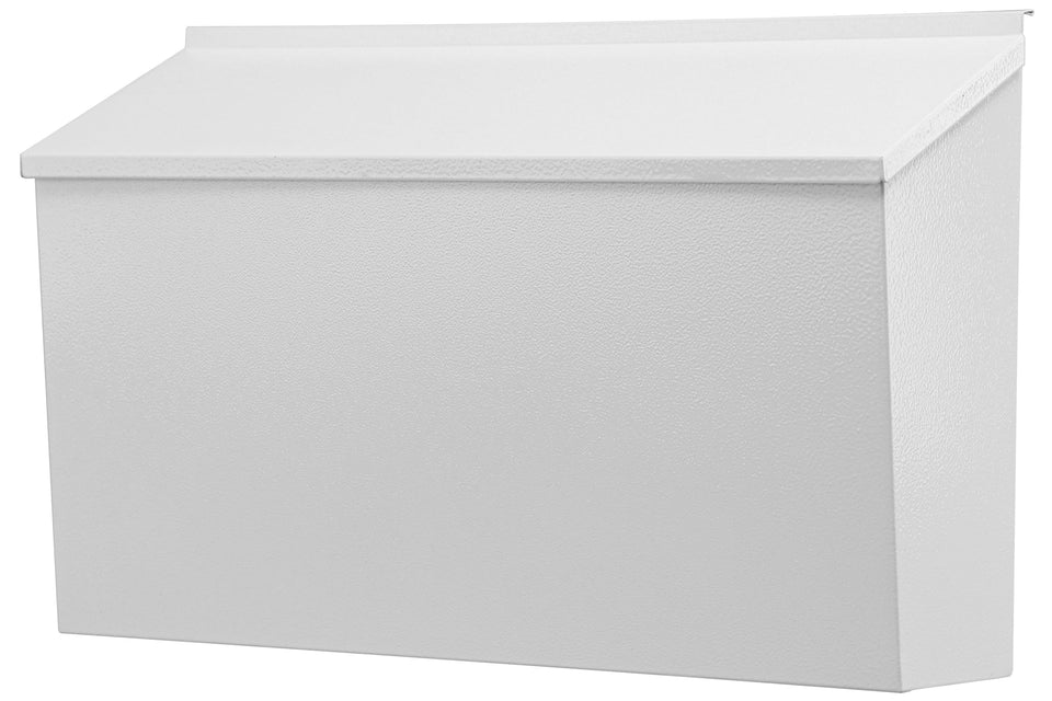 KYODOLED wall-mount mailbox front view shows ample capacity for large envelopes.