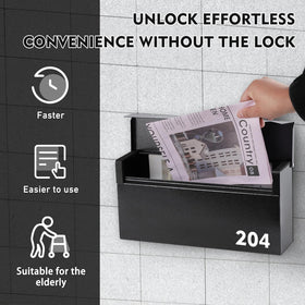 KYODOLED wall-mount mailbox installation with four pre-drilled holes