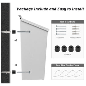 KYODOLED sloped-roof design drains rain and keeps mail dry.