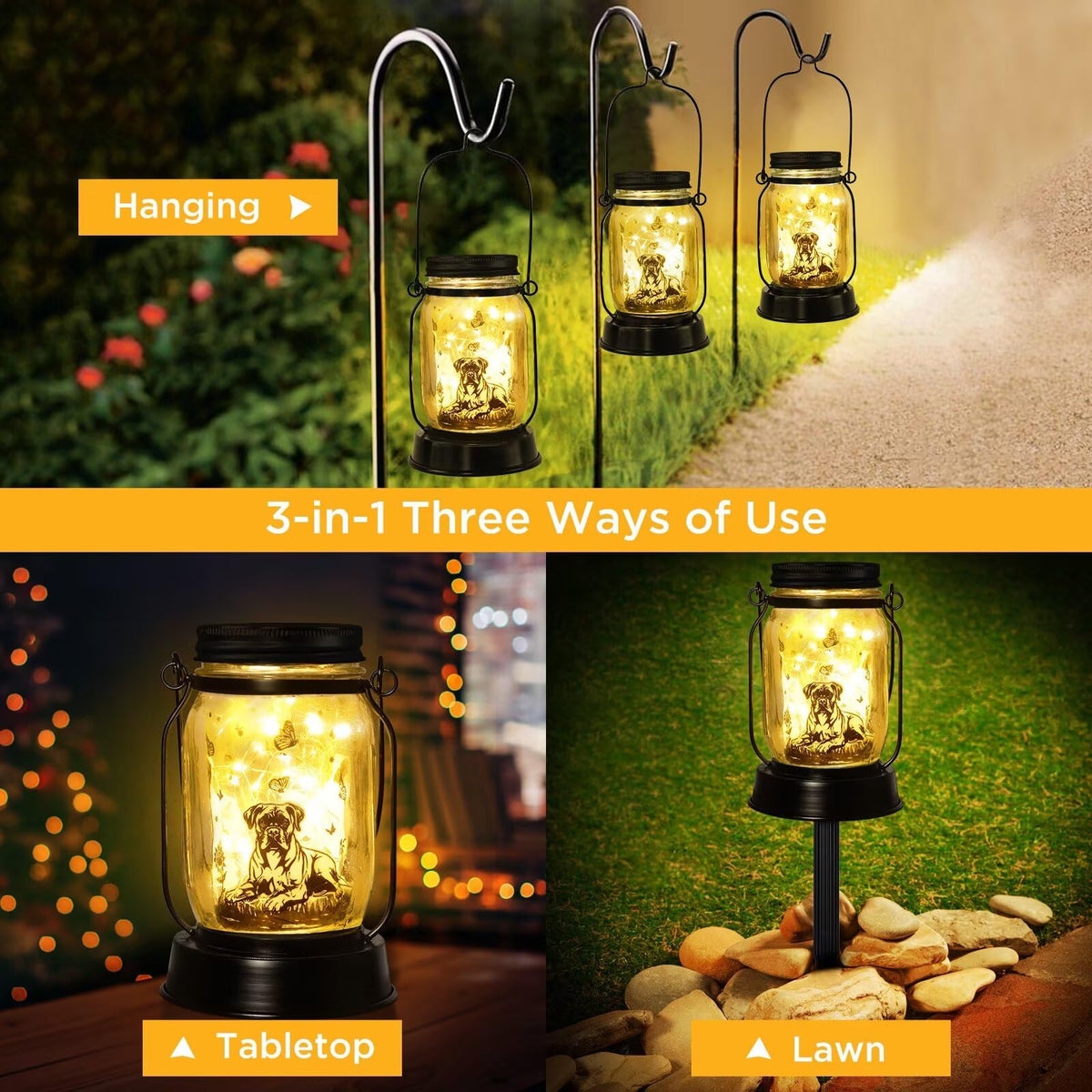Kyoryuger weatherproof IP65 solar lantern withstands rain
