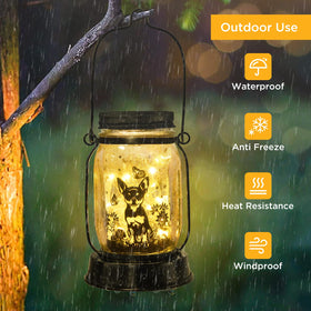 Kyoryuger Chihuahua solar lantern hanging design ideal for balconies