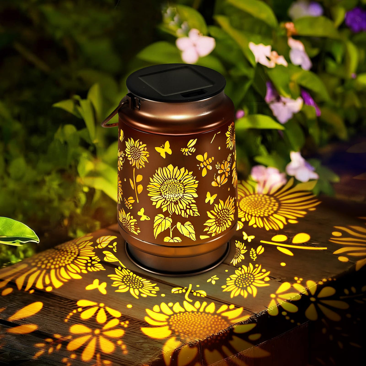 Solar-powered Kyoryuger light guides paths in the garden