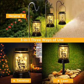 Kyoryuger garden lantern hanging mount elevates balconies at dusk