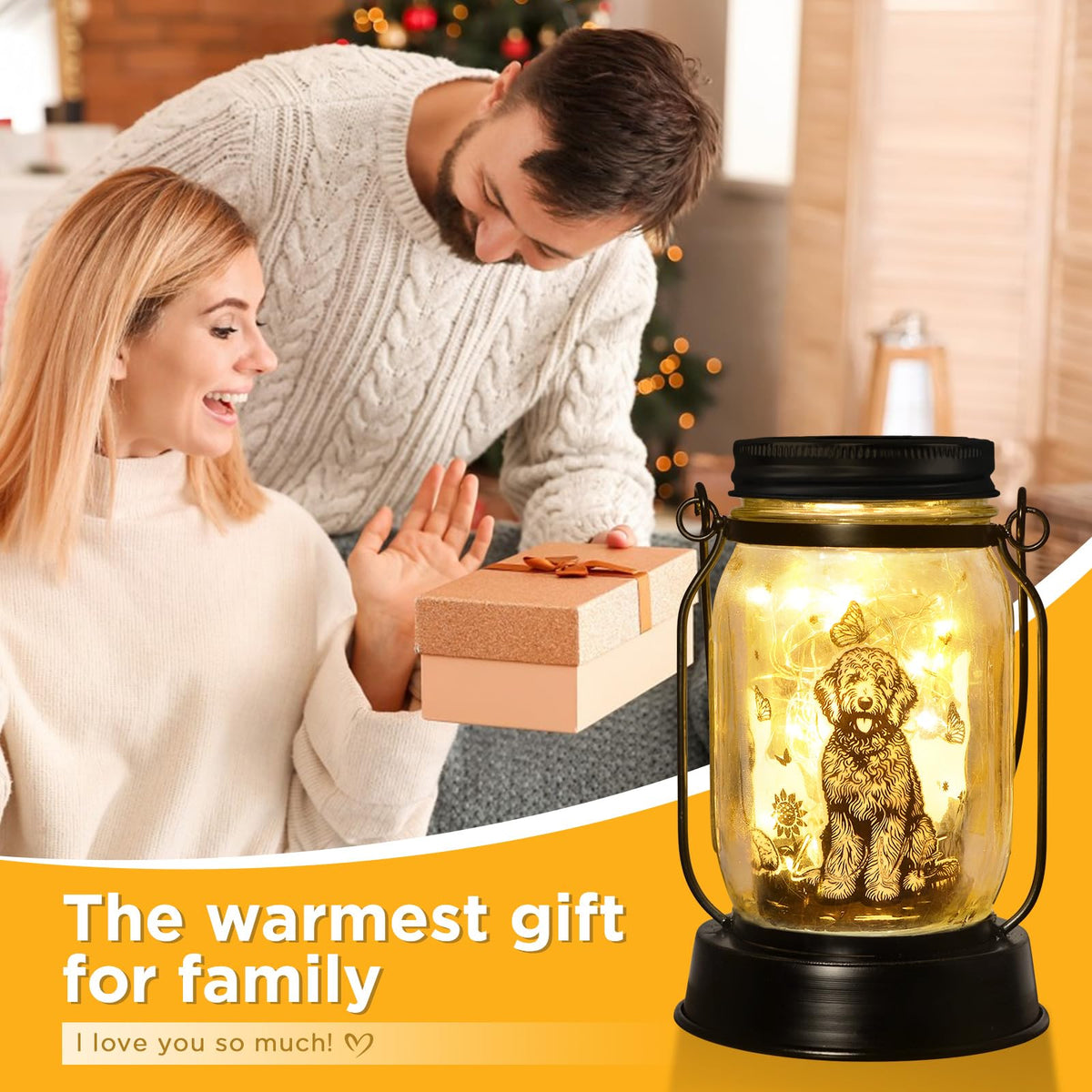Kyoryuger Goldendoodle solar lantern on garden display adding charm
