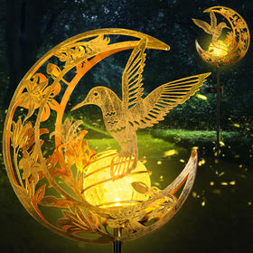 Kyoryuger solar fairy garden light stake adds whimsical glow along walkways.