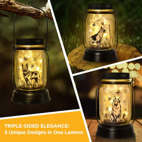 Kyoryuger solar lantern table display brightens patios without wires