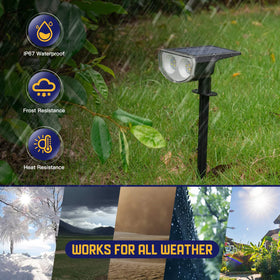 Kyosho solar color spot light fixed blue to add cooling tones by water features or fences.