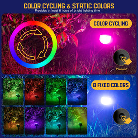 Kyosho solar color spot light fixed cool white for clean bright illumination around patios and pools.