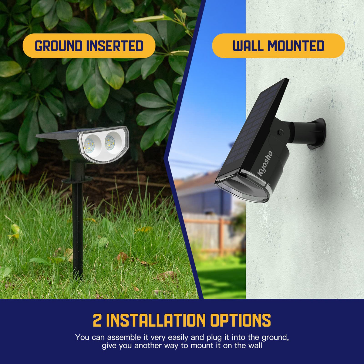 Kyosho solar color spot light fixed cyan for cooling tones near pools and ponds.