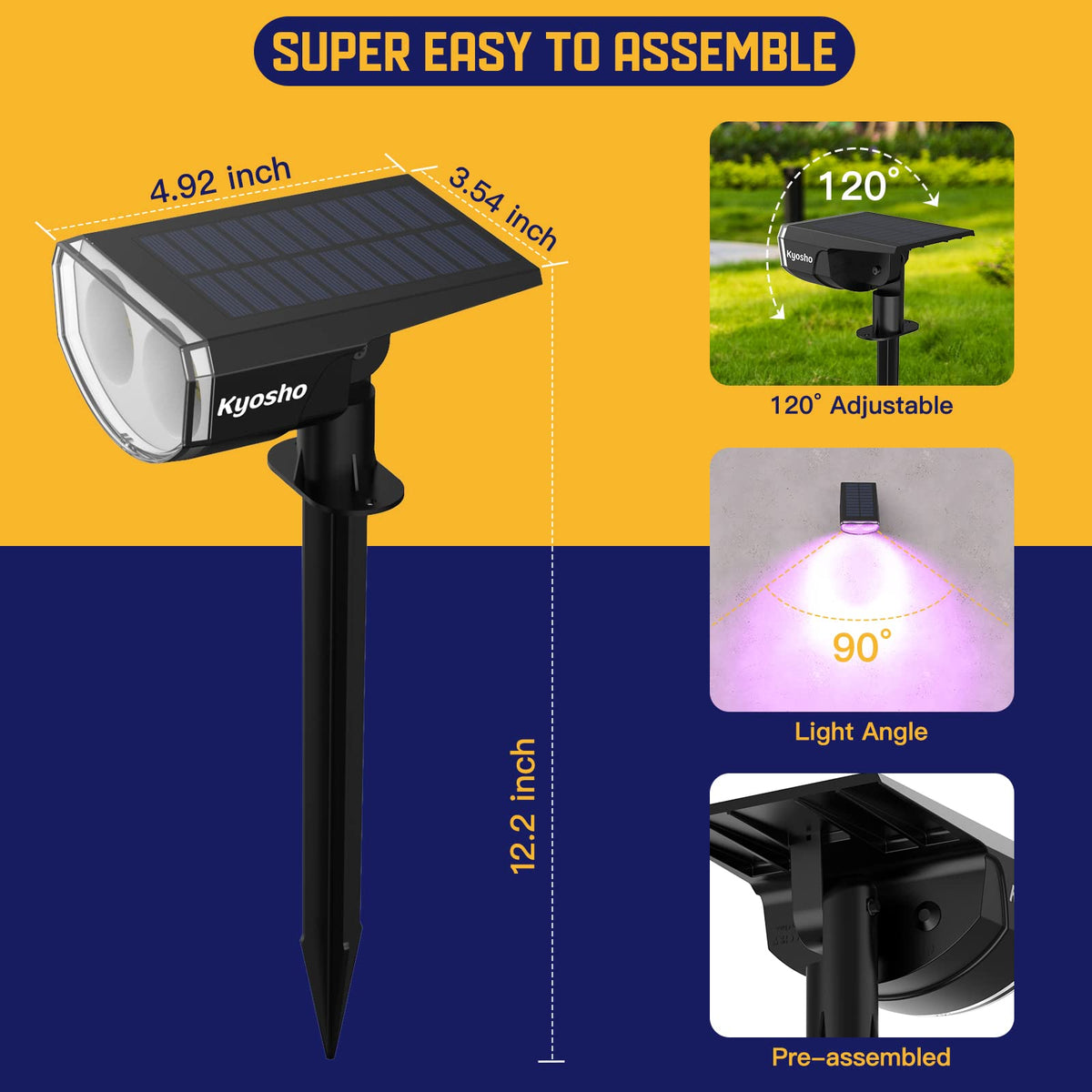Kyosho solar color spot light fixed lemon-yellow for sunny mood lighting and cheerful ambiance.