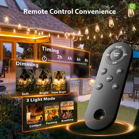 KYY remote control enables quick brightness and mode changes.