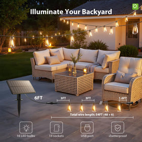 KYY solar panel with USB backup keeps lights powered on cloudy days.