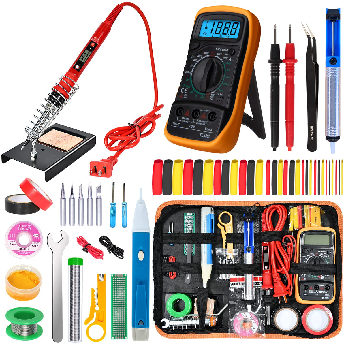 KYZHXVO 80W soldering iron kit in action showing fast heating and precise control