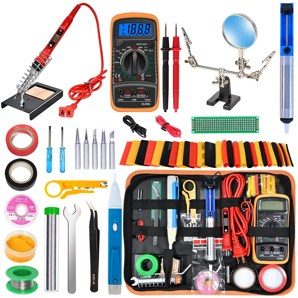 KYZHXVO Soldering Iron Kit 80W LCD display enables precise temperature monitoring.