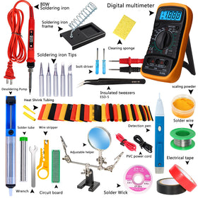 KYZHXVO Soldering Iron Kit 80W with temperature control knob for flexible settings.