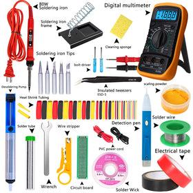 Close-up of KYZHXVO LCD display soldering iron for temperature reading