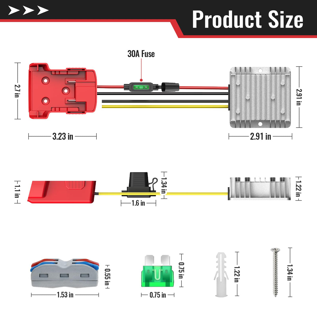 Kzreect 14 AWG cable supports reliable 12V output connections.
