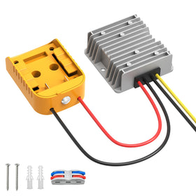 Kzreect DC20V to DC12V buck converter front view showing compact, reliable 12V output