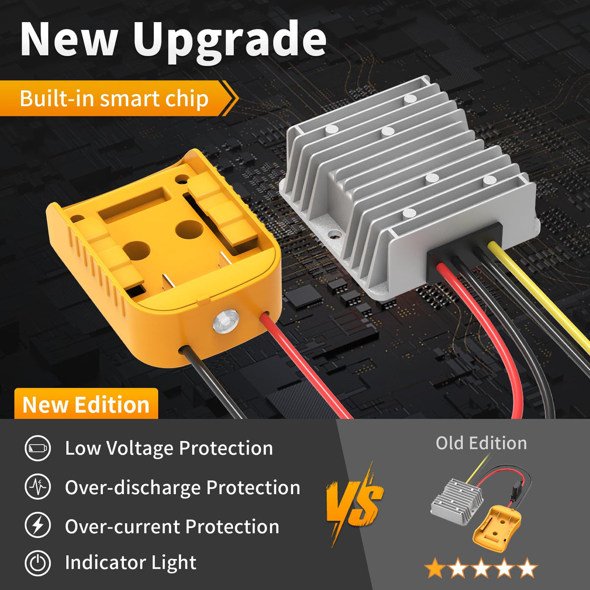 Kzreect DC20V to DC12V buck converter side connection for easy wiring