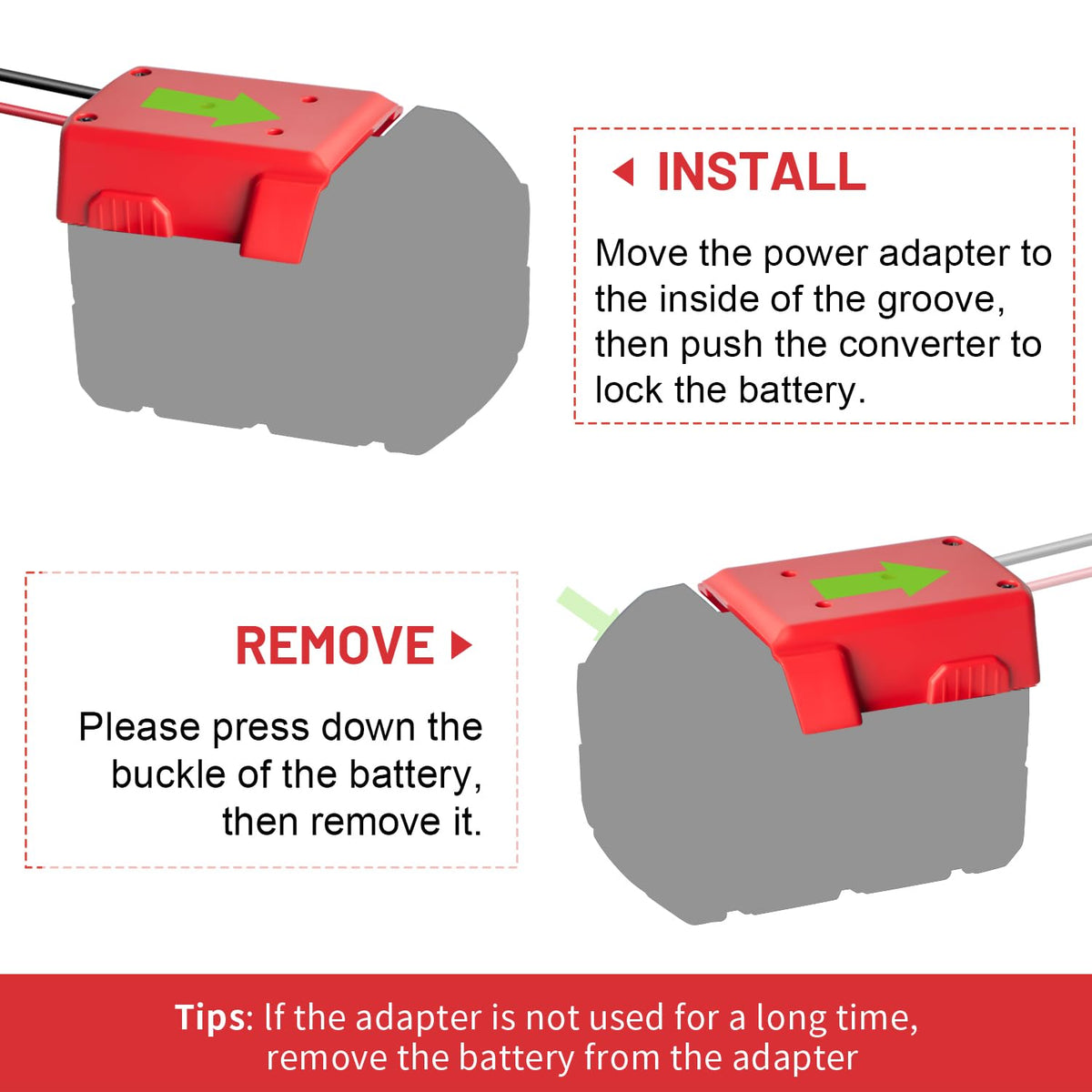 Kzreect quick-lock battery mount for easy installation