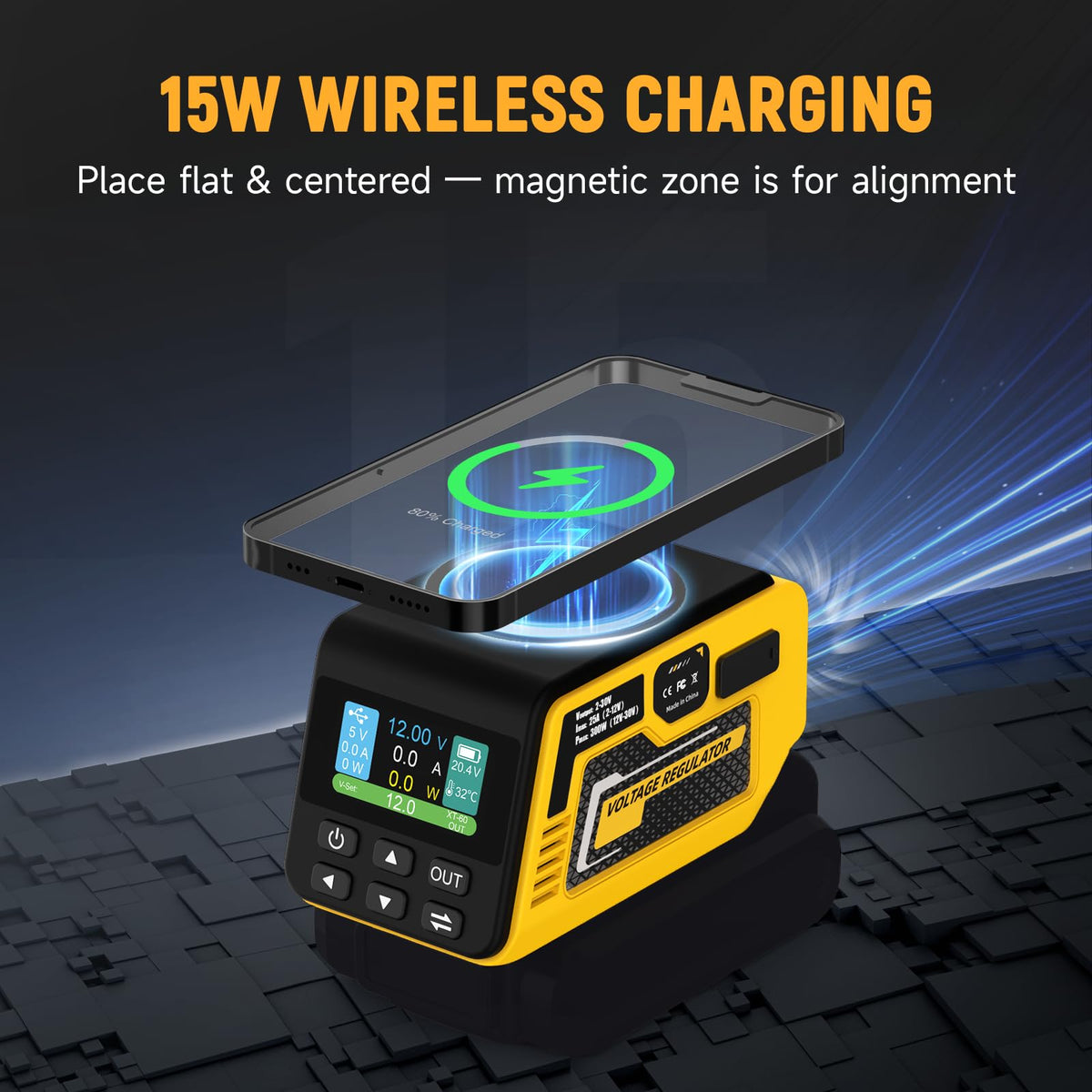 Kzreect USB-A port provides 18W fast charging for smartphones.