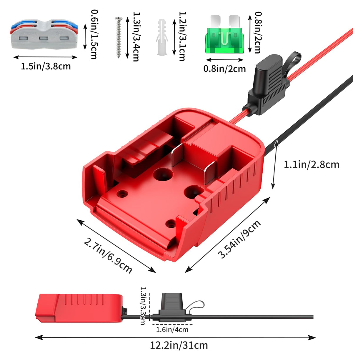 Kzreect includes wire terminals and mounting holes for versatile mounting