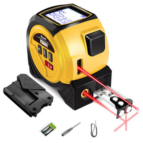kzxil Laser Tape Measure 131ft rangefinder display for fast distance checks.