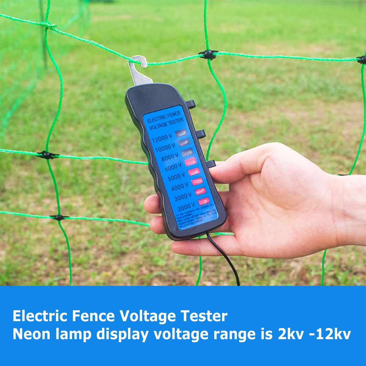 Compact, ergonomic L-FENCE LYDITE FENCE tester fits comfortably in hand.