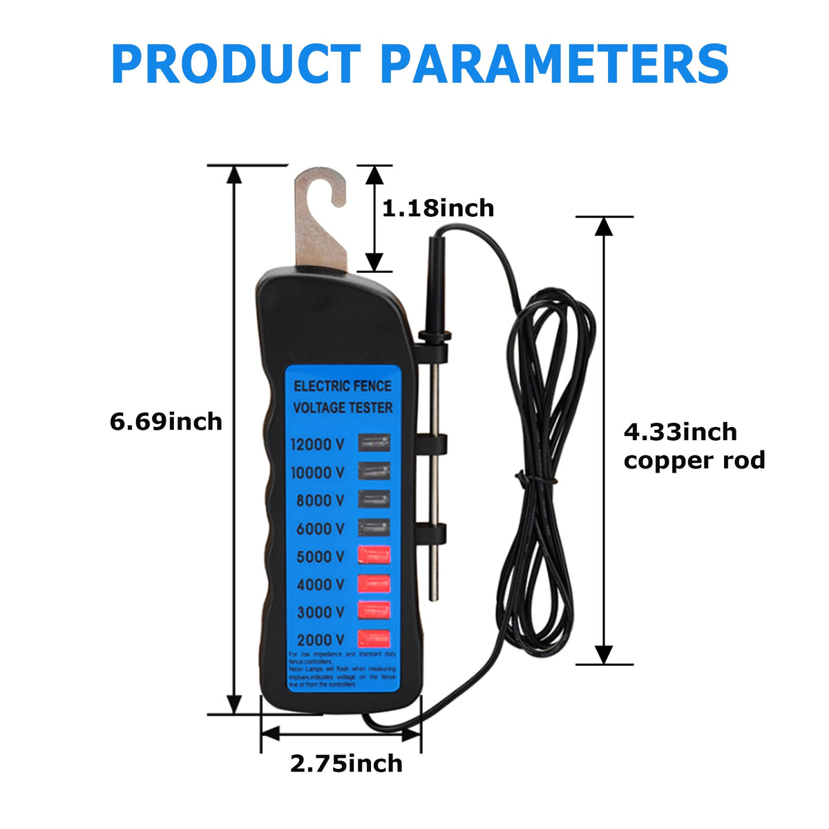 Portable farm-friendly tester from L-FENCE LYDITE FENCE for perimeter maintenance.