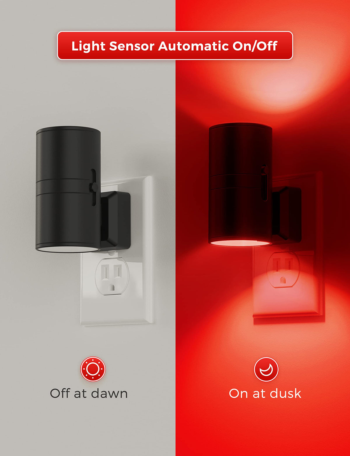 L LOHAS LED 360-degree night light illuminates surroundings evenly