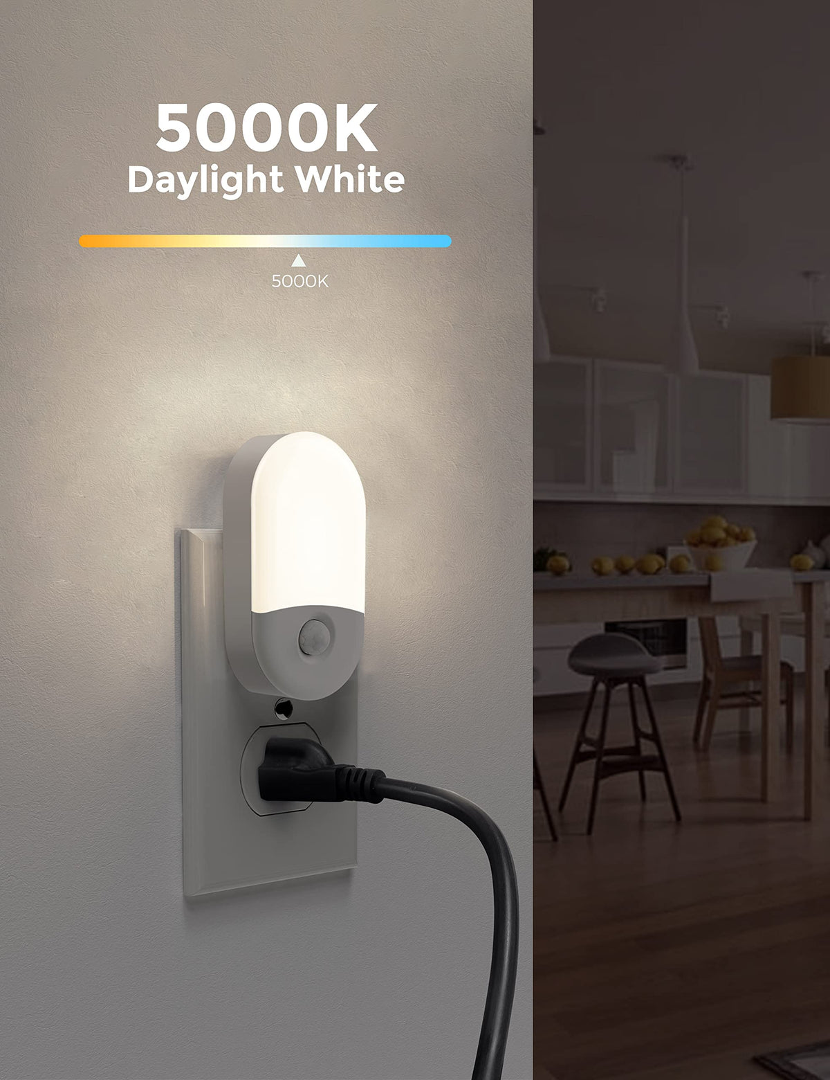 L LOHAS LED 5000K daylight white glow supports safe nighttime navigation.