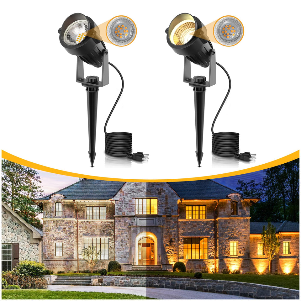 L LOHAS LED 5W dusk-to-dawn pathway spotlight with warm illumination