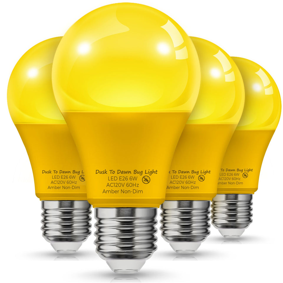 L LOHAS LED amber bug light on outdoor porch reduces bugs near entryways.
