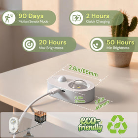 L LOHAS LED bedside motion light providing gentle night illumination