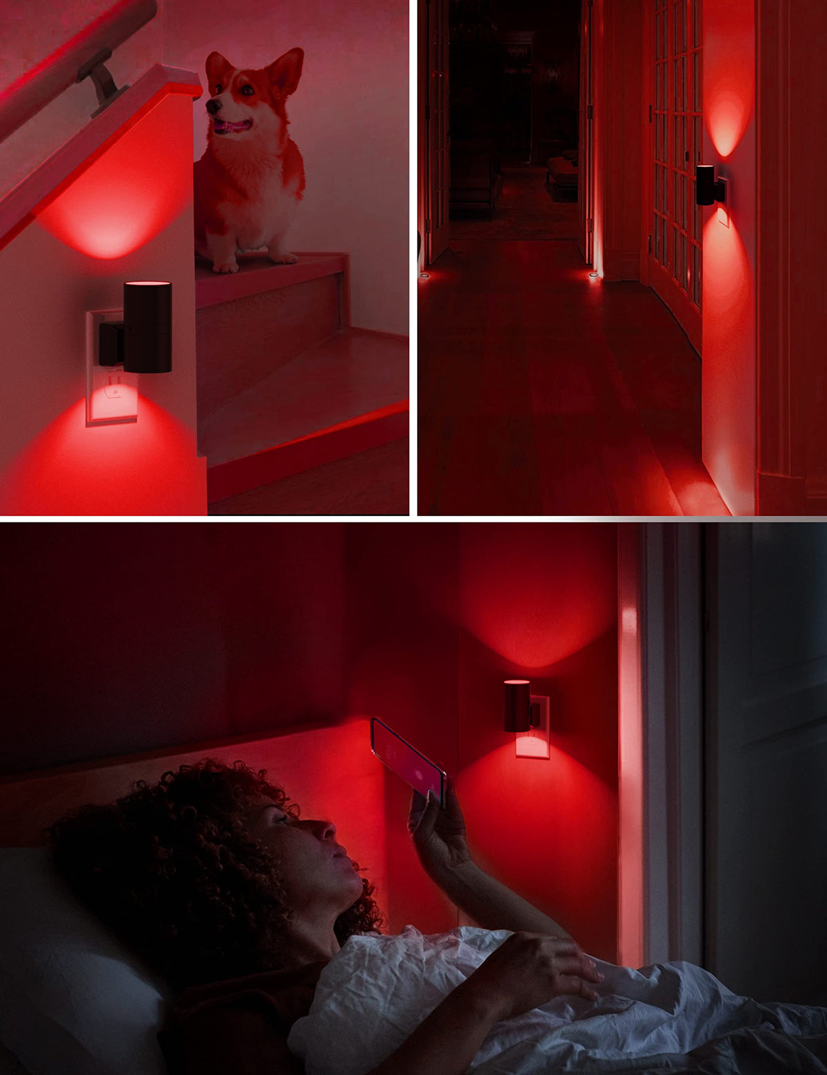 L LOHAS LED red night light adds festive ambience to a room