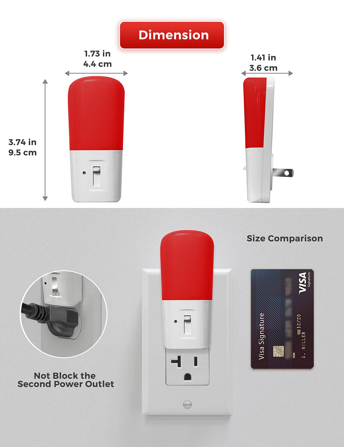 L LOHAS LED compact plug-in design suitable for nurseries and kitchens
