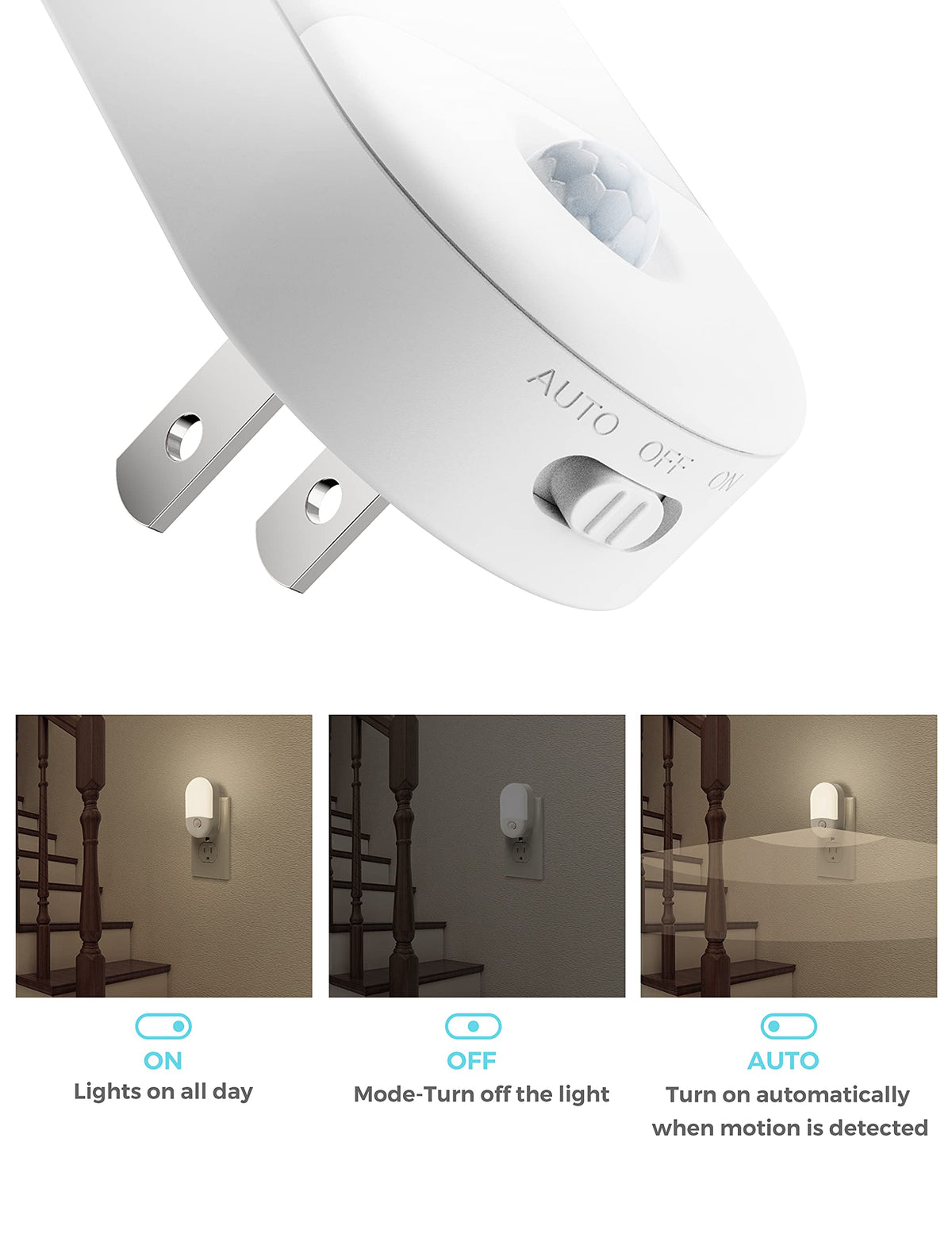 L LOHAS LED dimmable night light with 50–100% brightness adjustment.