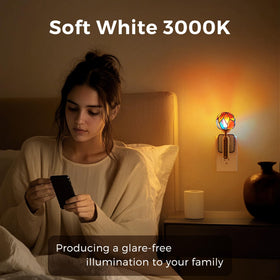 L LOHAS LED dimmable night light showing 0-100% brightness control for flexible lighting.