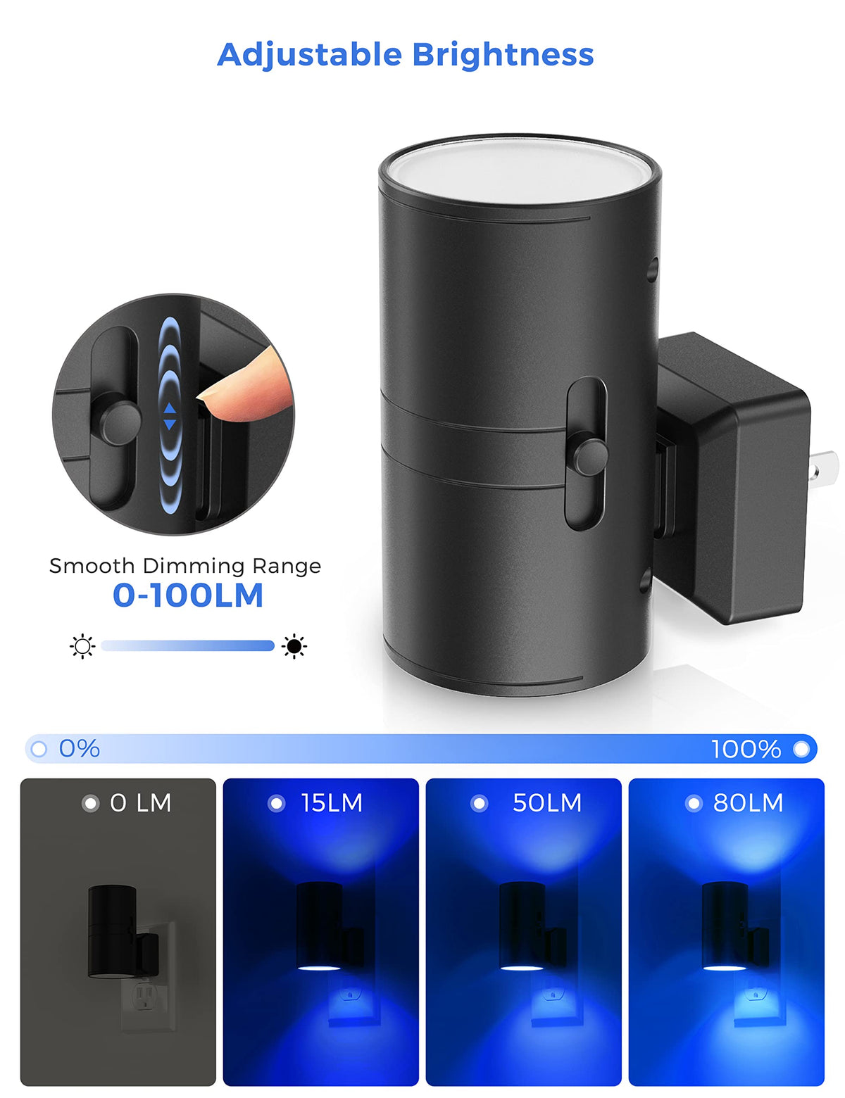 L LOHAS LED dusk-to-dawn sensor night light activates in darkness