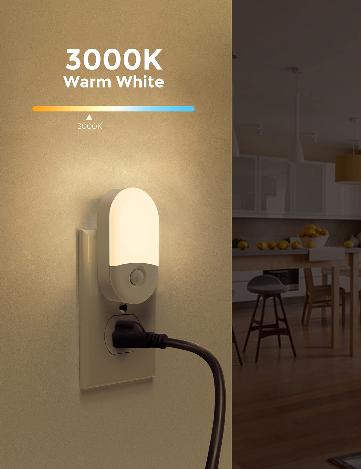 L LOHAS LED night light plugged in in-use providing safe navigation