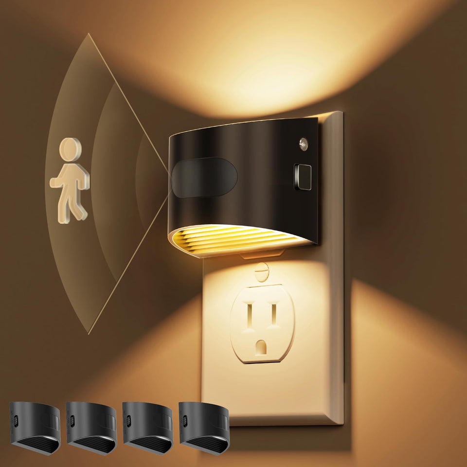 L LOHAS LED motion sensor night light on wall for safe hallway navigation